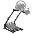 thumbnail image 1 of Racing Wheel Stand, Steering Wheel Stand Compatible with L-ogitech G920 G29 G27 G25 Gaming Cockpit Height Adjustable Foldable Gaming Racing Simulator Steering Wheel Stand NOT Included, Black, 1 of 7