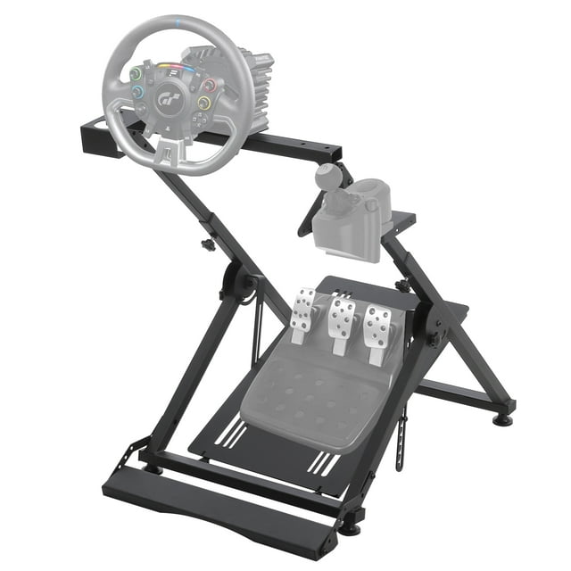 Racing Wheel Stand, Steering Wheel Stand Compatible with Logitech G920 G29 G27 G25 Gaming Cockpit Height Adjustable Foldable Gaming Racing Simulator Steering Wheel Stand NOT Included