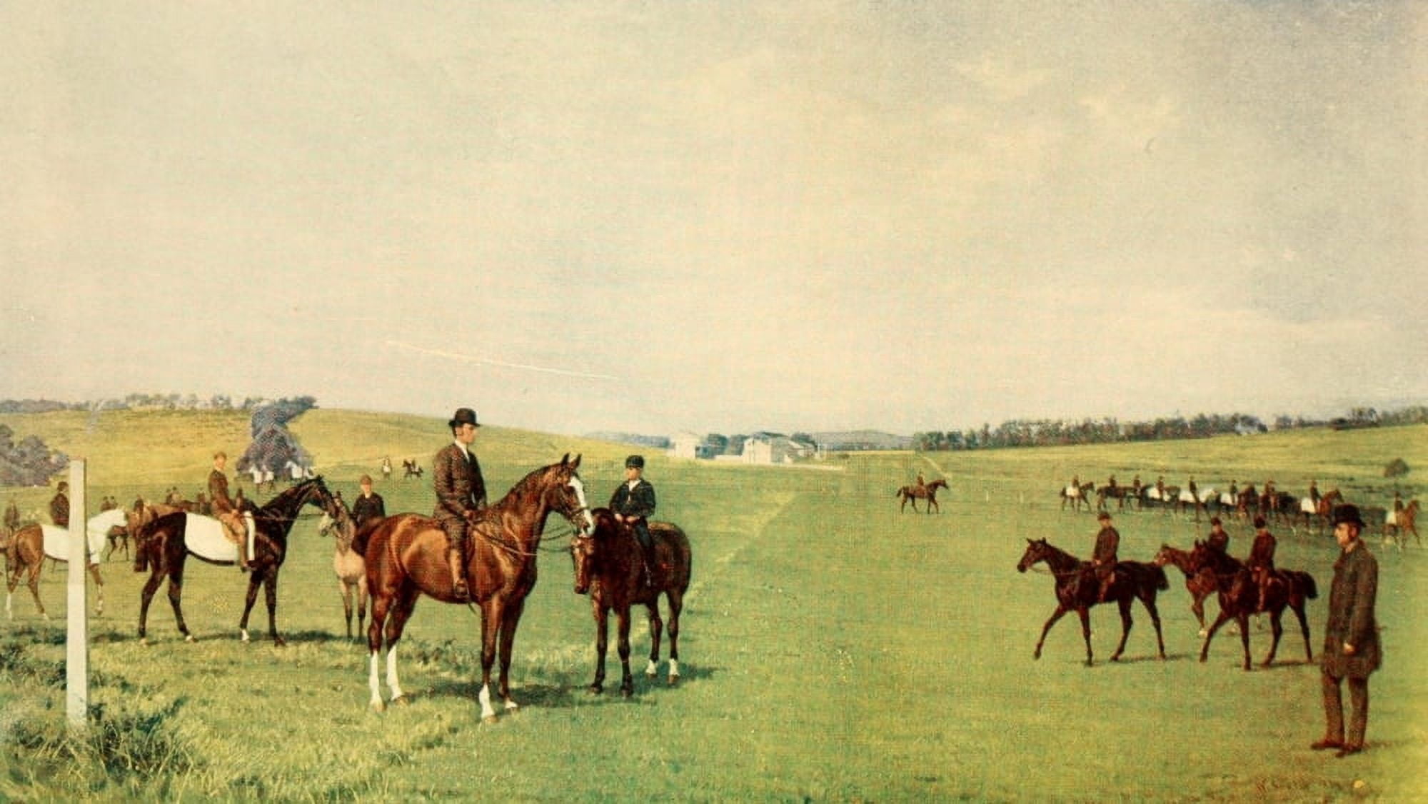Racing World 1904 A Reminiscence of Danebury Canvas Art - William Sextie (18 x 24)