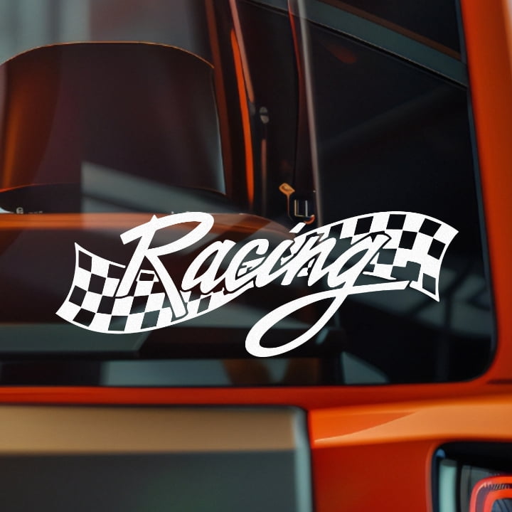 Racing wave Logo Vinyl Decal Sticker Bumper Window Laptop 8.5x3