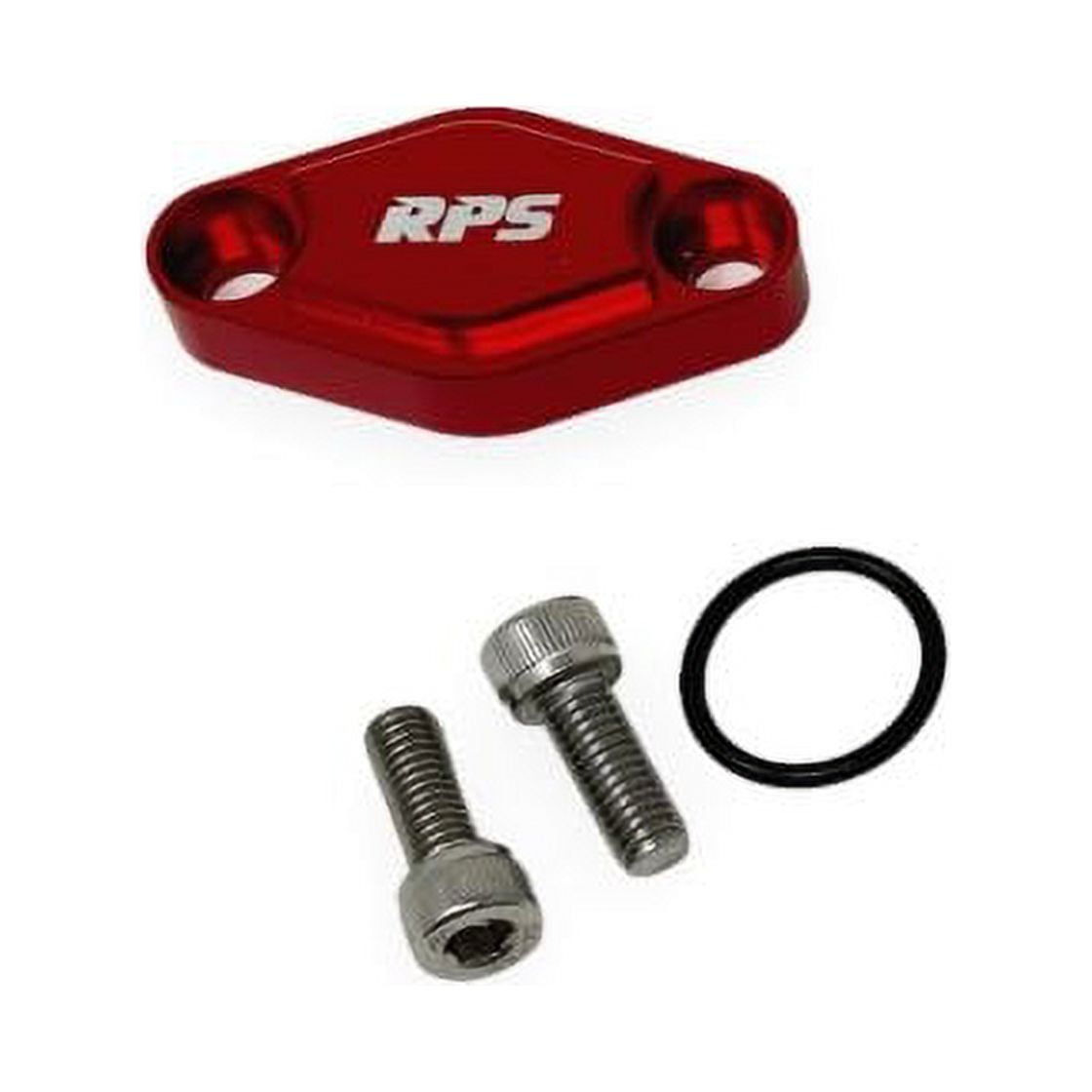 RacingPowerSports Billet ATV Parking Brake Block Off Plate Compatible with Yamaha & Honda (Red
