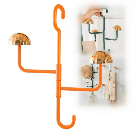 Rack,360 Rotatable Light Luxury Multifunctional Hanging Storage Shelf Hat Hanger Organizer Rack Coat Rack Stand Coat Hanger Rack Flexible Coat Hanger Organizer For Closet Door