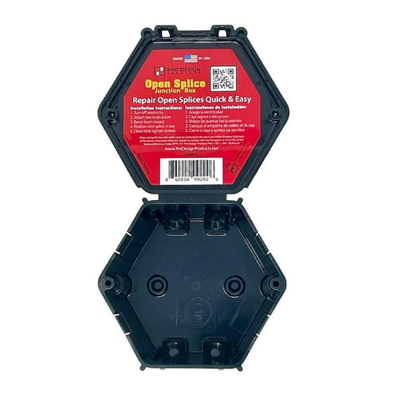 Rack-A-Tiers Open Splice Junction Box Single UL Listed, One-Piece Junction Box Splice Box. Repair Open Splices, 5 Second Installation, Electrical Junction Box, Wire Junction Box JB400