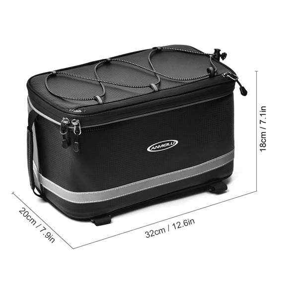 Rack Bike Trunk Bag 7L  Rear Bag Water Resistant Bike Rack Bag With Waterproof Rain Cover