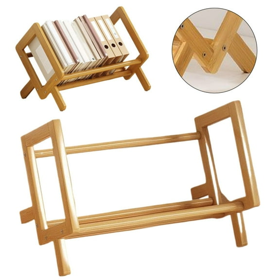 Rack Clearance! Desktop Bookshelf Retro Desk Bookshelf Organizer Stable Bookshelves Storage Rack Large Magazine Holder Racks Tilting Bookcase For Magazines Books Files Letters Files