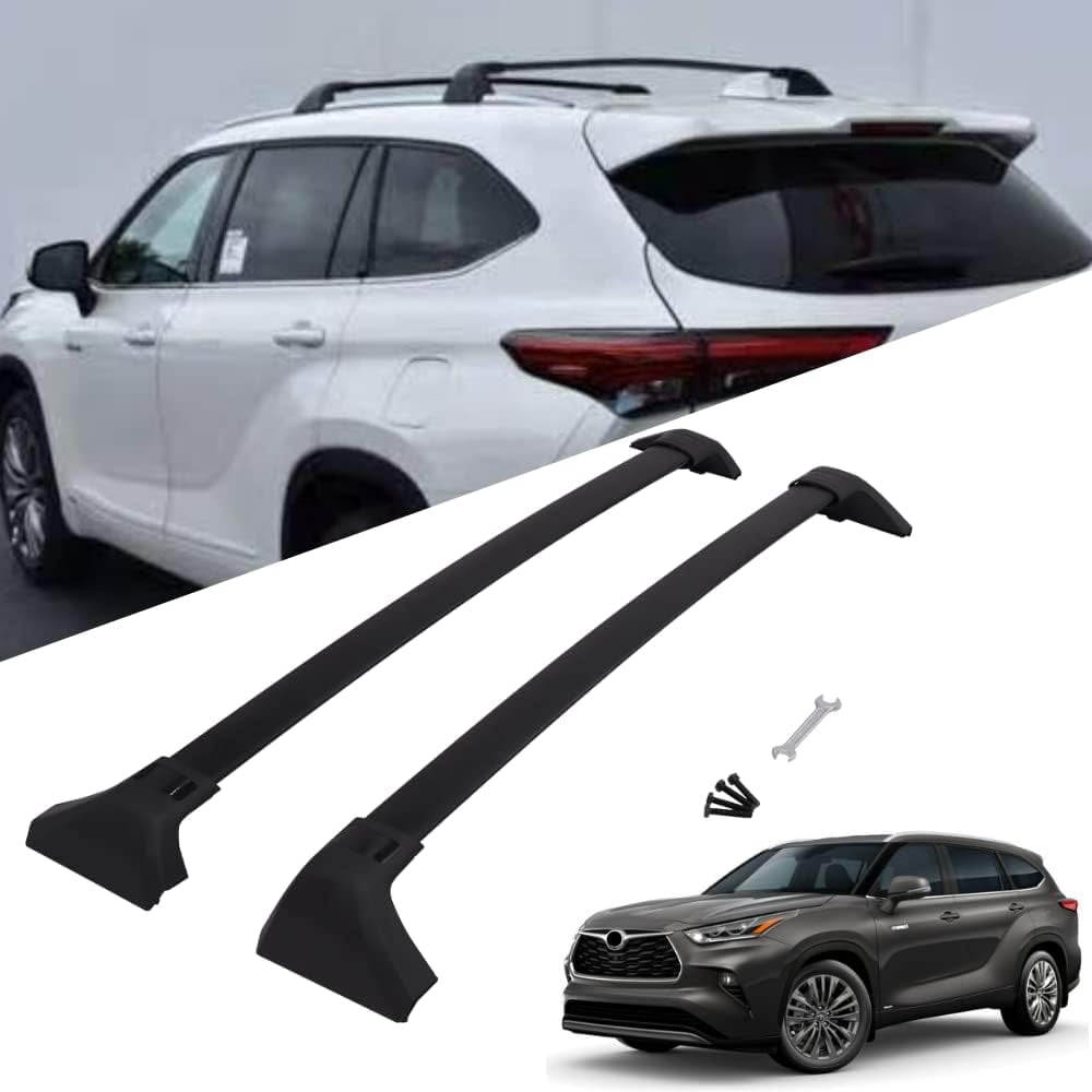 Rack Cross Bars for 2020 2021 Toyota Highlander XLE & Limited ...