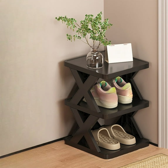 Rack Deals YZEGDCH Small Shoe Rack Sturdy and Long-Lasting Shoe Shelf Shoe Organizer for Closet, Entryway, Garage & Corridor, Stackable Shoe Shelves, Medium