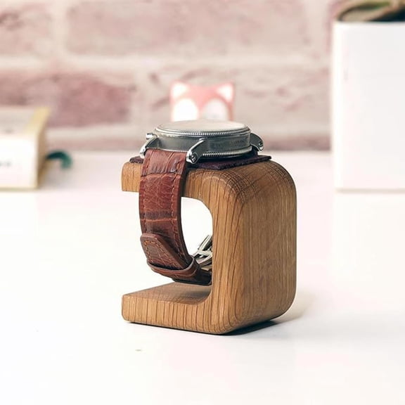 Jialinnn Wood Retail Display Case for Watch, 3.94"x3.94"x0.39", Brown