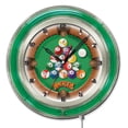 thumbnail image 1 of Rack Em 19" Double Neon Wall Clock, 1 of 5