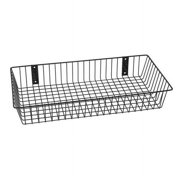 Rack'Em 9080-B Mount Anywhere Black Wire Basket 24"x12"x4" Provides Versatile Storage All Of Your outdoor Gear, Supplies and Organizational Needs.