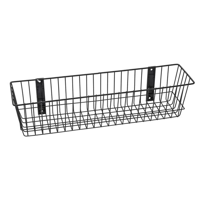 Rack'Em 9083-B Mount Anywhere Black Wire Basket 24"x6"x6" Provides Versatile Storage All Of Your outdoor Gear, Supplies and Organizational Needs.