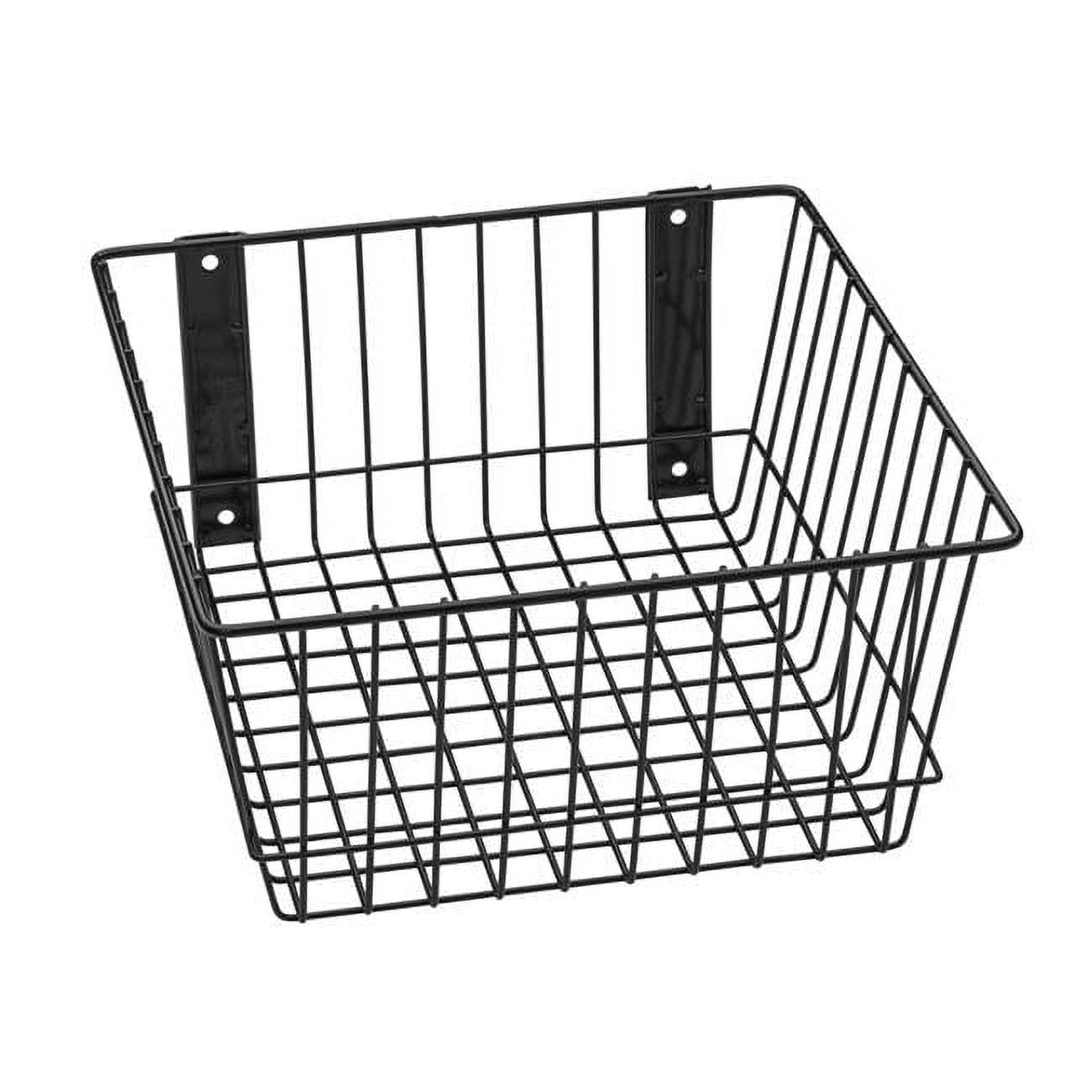 Rack'Em 9084-B Mount Anywhere Black Wire Basket 12"x12"x6" Provides Versatile Storage All Of Your outdoor Gear, Supplies and Organizational Needs.