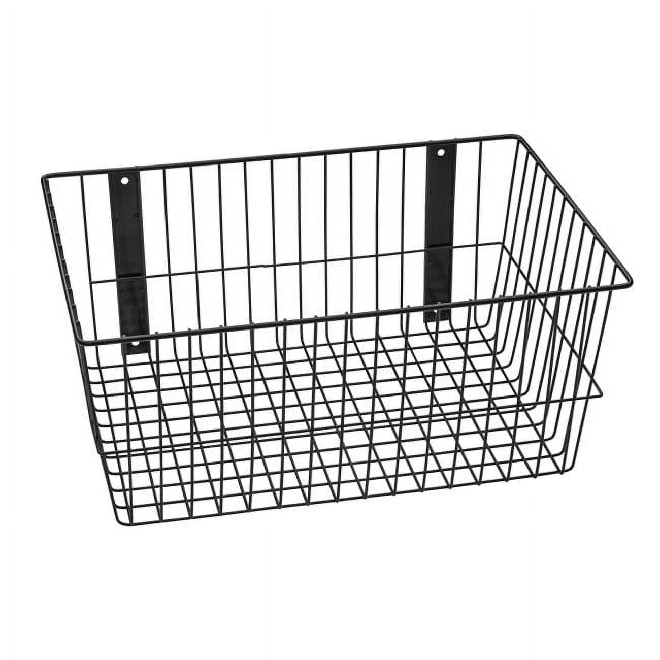 Rack'Em 9091-B Mount Anywhere Black Wire Basket 18"x12"x8" Provides Versatile Storage All Of Your outdoor Gear, Supplies and Organizational Needs.