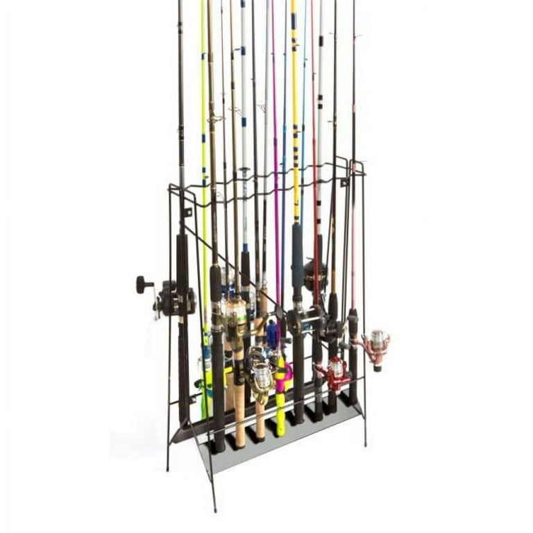 Rack&em Free Standing 16- Fishing Rod Rack, Size: 36.75 inch H x 6.5 inch W x 11.5 inch Large