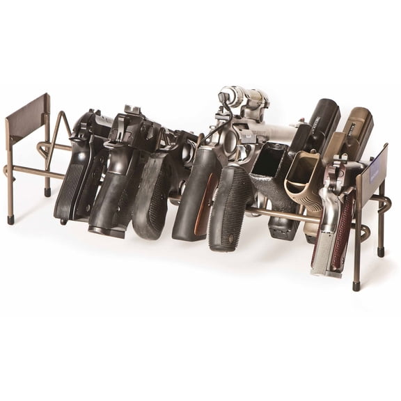 Rack'Em Racks 10 Pistol Stackable Pistol Rack Brown