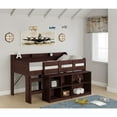 thumbnail image 1 of Rack Furniture Hamilton Twin Sized Loft Bed Frame w/ Storage Unit, Espresso, 1 of 6