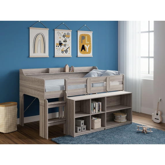 Rack Furniture Kids Twin Convertible Bunk Bed, White