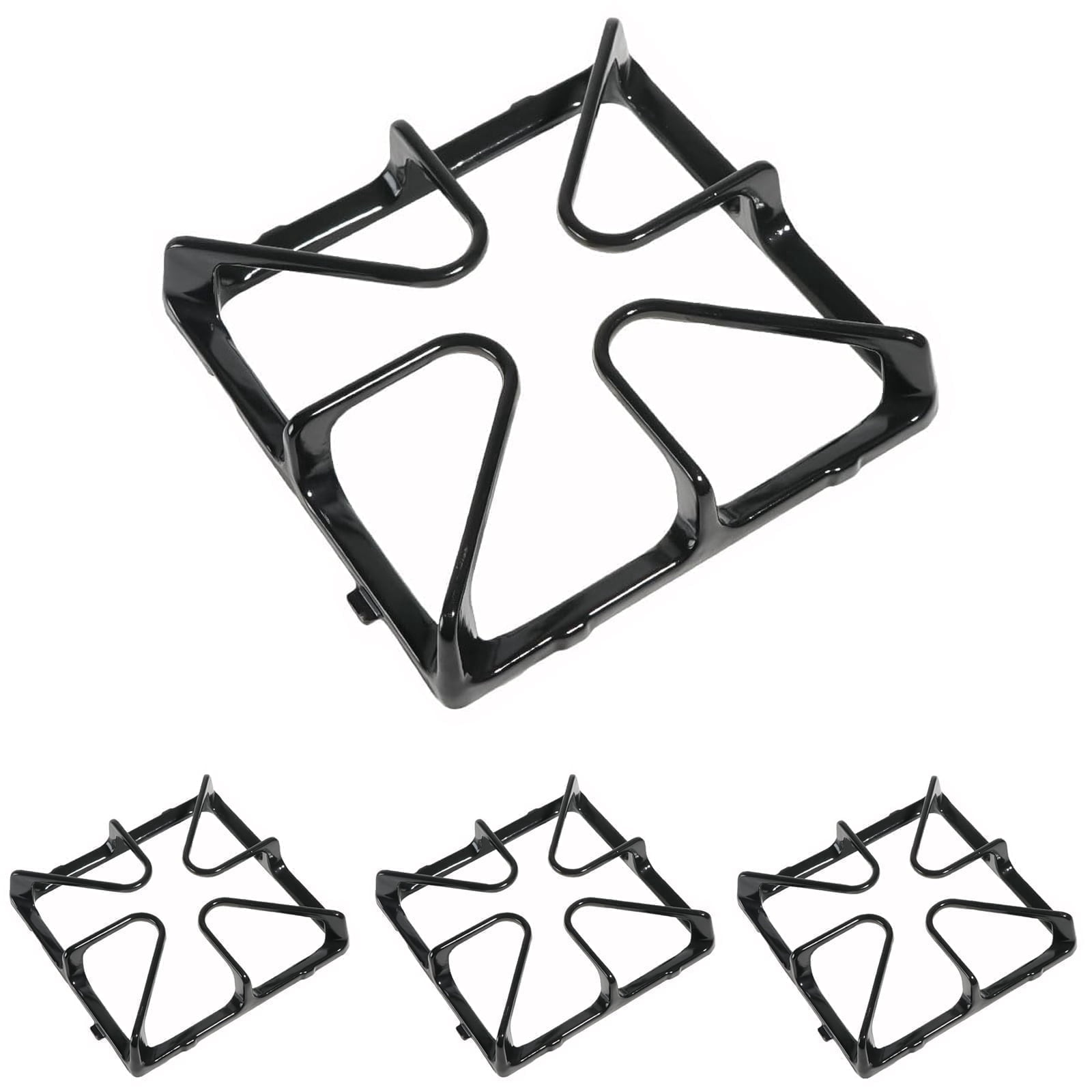 Burner Grate for WB31K10034 Stove Parts, 8.4’’ x 8.46’’ Stove Surface Top Grate, Cast Iron 4 Burner Stove Grate, 4 Pack Stove Accessories