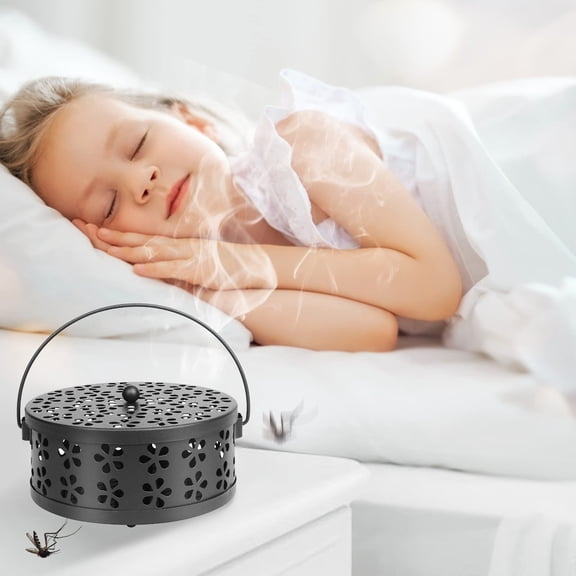 Rack Incense Burner Art Fireproof Indoor Aromatherapy Holder with Cover for Home Use Decorative Coil Burner for Tranquil Spaces and Relaxation