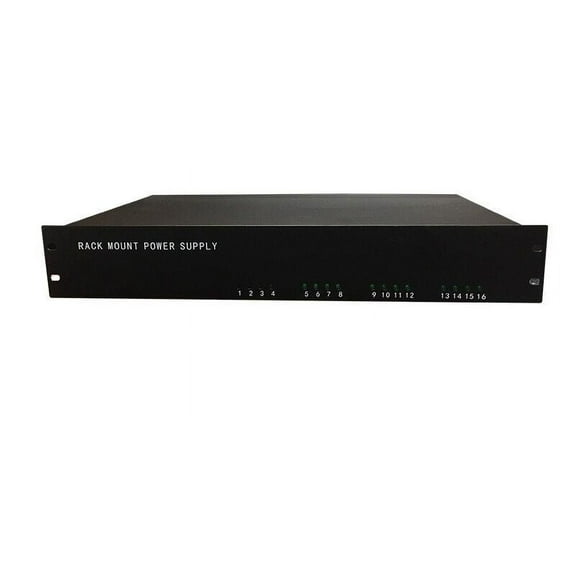 Rack Mount CCTV Power Supply 16 Ports 20 Amp 12V DC Output