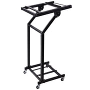 Rack Mount DJ Mixer Stand Studio Equipment Adjustable Stage Cart w/ Wheel Music Party Show 16U