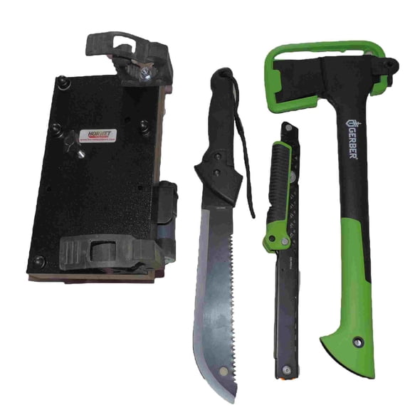 Rack Mount Gerber Tool Set Saw, Machete, Hatchet