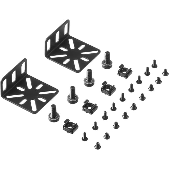 Rack Mount Kit for 17.3 inch Switches, Adjustable Rack Ears for Buffalo Tech, Cisco, NETGEAR,Dell, D-Link, Linksys and TRENDnet Products, Adjustable Hole Distance 13-35mm