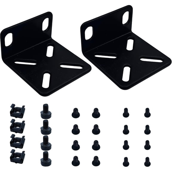 Rack Mount Kit for 17.3 inch Switches, Adjustable Rack Ears for Buffalo Tech, Cisco, NETGEAR,Dell, D-Link, Linksys and TRENDnet Products, Adjustable Hole Distance