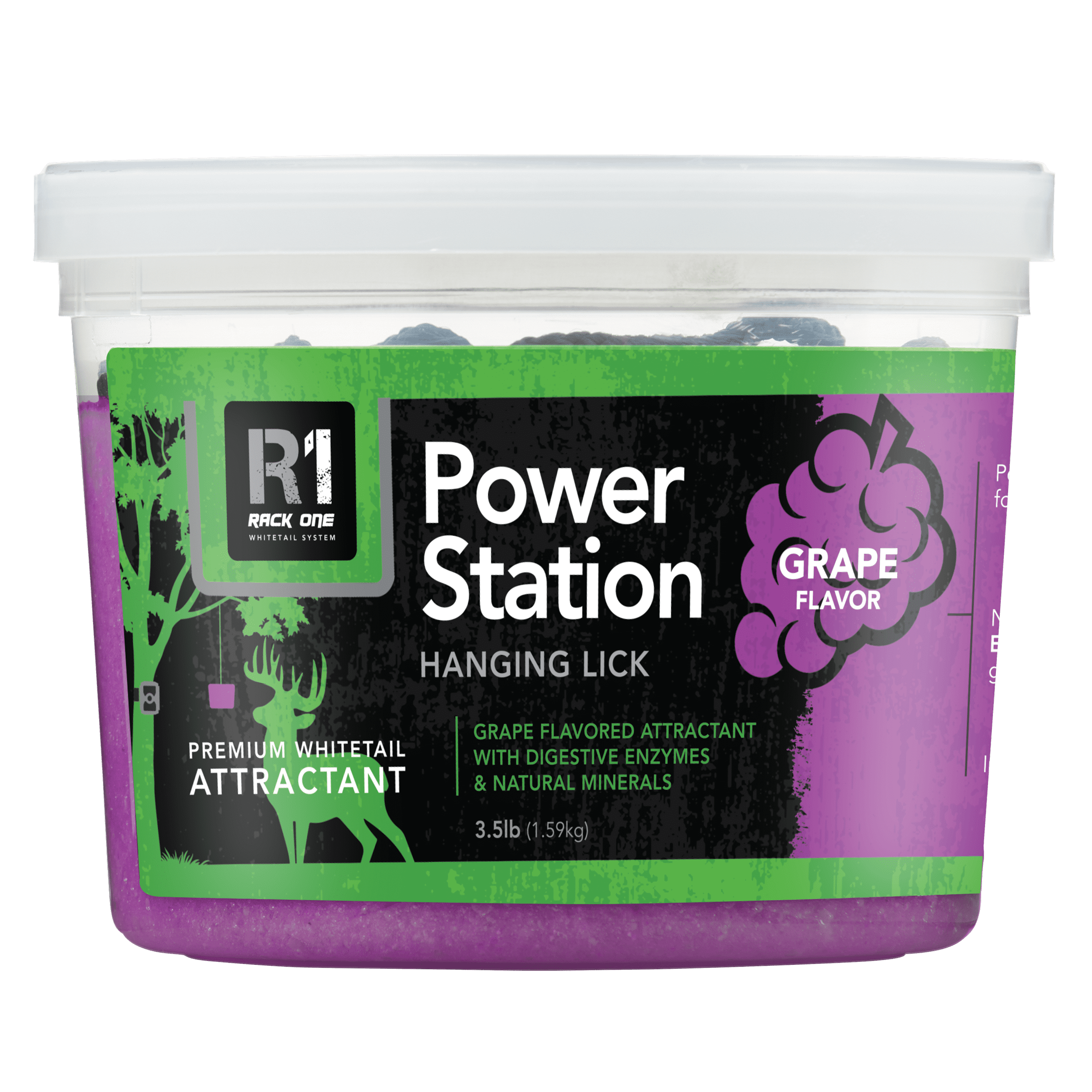 Rack One Power Station Hanging Lick Whitetail Deer Attractant Grape