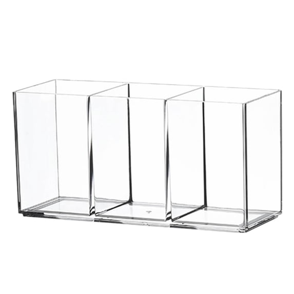 Rack Organizer for Kitchen Counter | Acrylic Cutlery Holder with 3 Compartments Storage Caddy for Utensils and Kitchen
