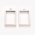 thumbnail image 1 of Rack Plating Alloy Photo Locket Pendants Rectangle Antique Silver 37x24x4mm Hole: 29x19mm, 1 of 3