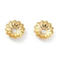 thumbnail image 1 of Rack Plating Brass Bead Cap Long-Lasting Plated Flower Multi-Petal Real 18K golden Plated 5.5x1.3mm Hole: 1.2mm, 1 of 3