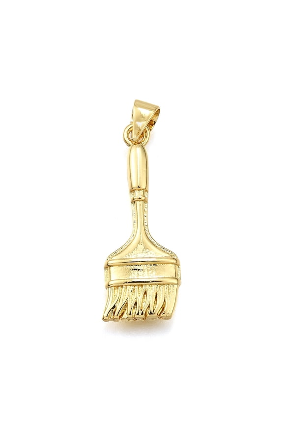 Rack Plating Brass Pendants Brush Cadmium Free Lead Free Long-Lasting Plated Real 18K Gold Plated 26.5x10x3.5mm Hole: 5x3.5mm