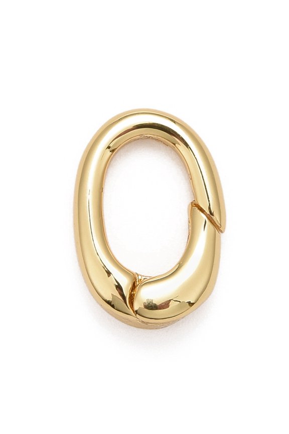 Rack Plating Brass Spring Gate Rings Cadmium Free & Nickel Free & Lead Free Long-Lasting Plated Oval Rings Real 18K golden Plated 12x8x3mm 9 Gauge inner diameter: 7.5x5mm