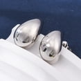 thumbnail image 1 of Rack Plating Brass Teardrop Stud Earrings Platinum 18x11.5mm DIY, 1 of 4