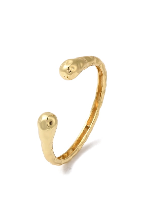 Rack Plating Brass Textured Open Cuff Bangles Cadmium Free & Lead Free Long-Lasting Plated Real 18K golden Plated Inner Diameter: 2-3/8 inch(5.99cm) 11.6mm