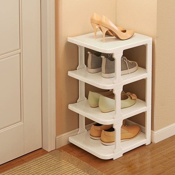 Rack Shoe Organizers For Closet Plastic Shoe Storage Box For Entryway Living Room Sturdy Stackable Sneakers Cabinet Bins