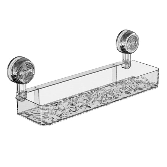 Rack Storage Organizer – Corrugated Suction Cup Holder for Bathrooms No-Drill Shelf Light Glacier Pattern Suction Cup Shelf Easy Install Bathroom Storage Rack без punching holes