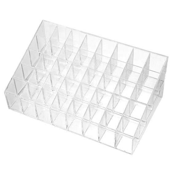 Rack Storage Solution for Beauty Products, Clear Acrylic Lipstick Organizer Display with 9 24 36 40 Slots to Neatly Arrange Lipsticks Lip Glosses and Small Cosmetics