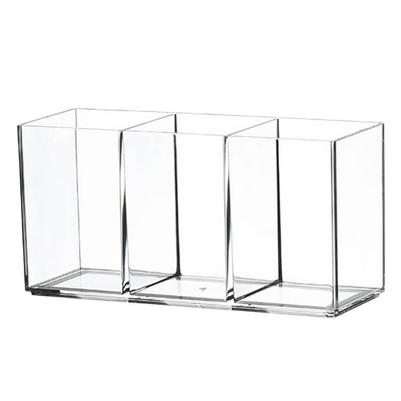 Rack Storage Solution for Kitchen Countertop Acrylic Cutlery Organizer with 3 Compartments for Utensils Clear Acrylic Caddy for Forks and Spoons Countertop Rack