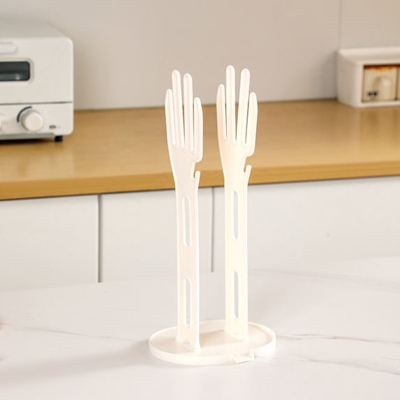 Kitchen Glove Drying Rack with Tray Holder for Organizing and Drying Dishwashing Gloves Efficiently
