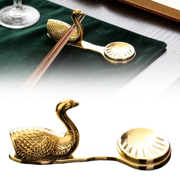 Rack,Swan Chopstick Rest Holder Stainless Utensil Stand For Restaurant Home Dining Table Asian Kitchen Decor