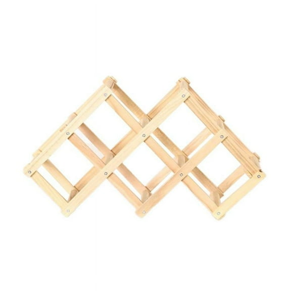 Rack, Wood Storage Racks Countertop, Wooden Cellar Racks, Foldable Tabletop Free Standing Bottle Stand Holder