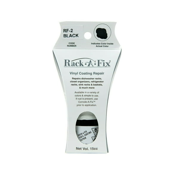 Rack-a-Fix RF-2 Black Touch up Vinyl Coating Repair for Dishwasher Racks & More