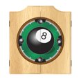 thumbnail image 1 of Rack'em 8-Ball Dart Board Cabinet Set with 6 Steel Tip Darts, 1 of 7