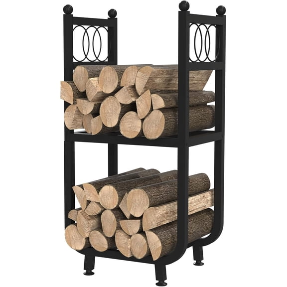 Tier Log Rack Step2 Longhorn Firewood Rack Plastic Indoor Outdoor Log Holder 27