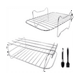 Rack for Ninja Dual , 2Piece Rack with 4 Skewers, Brush and Clips, for