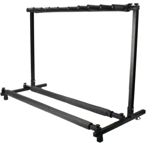 Rack type 3/5/7/9 square guitar brackets black Triple Folding Multiple Guitar Holder Rack Stand,Guitar Stand Storage (9 Bracket)
