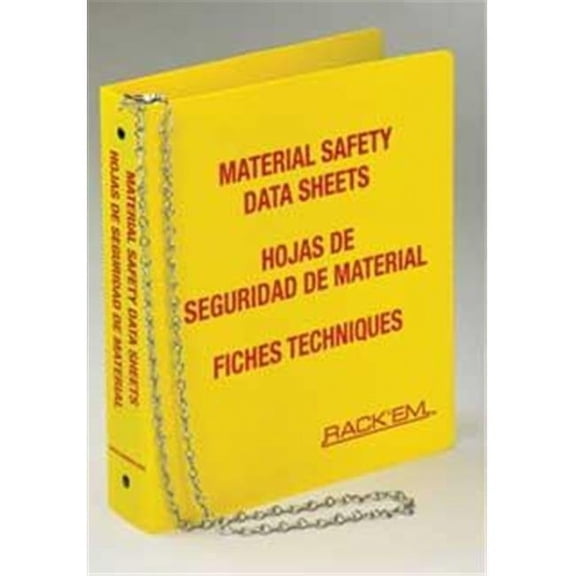 RackEm Racks 3008 Trilingual MSDS Binder 1.5 in. Ring - Holds 275-300 sheets