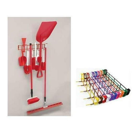 RackEm Racks 4047 26 in. 12-Hook Utility Rack - Pink
